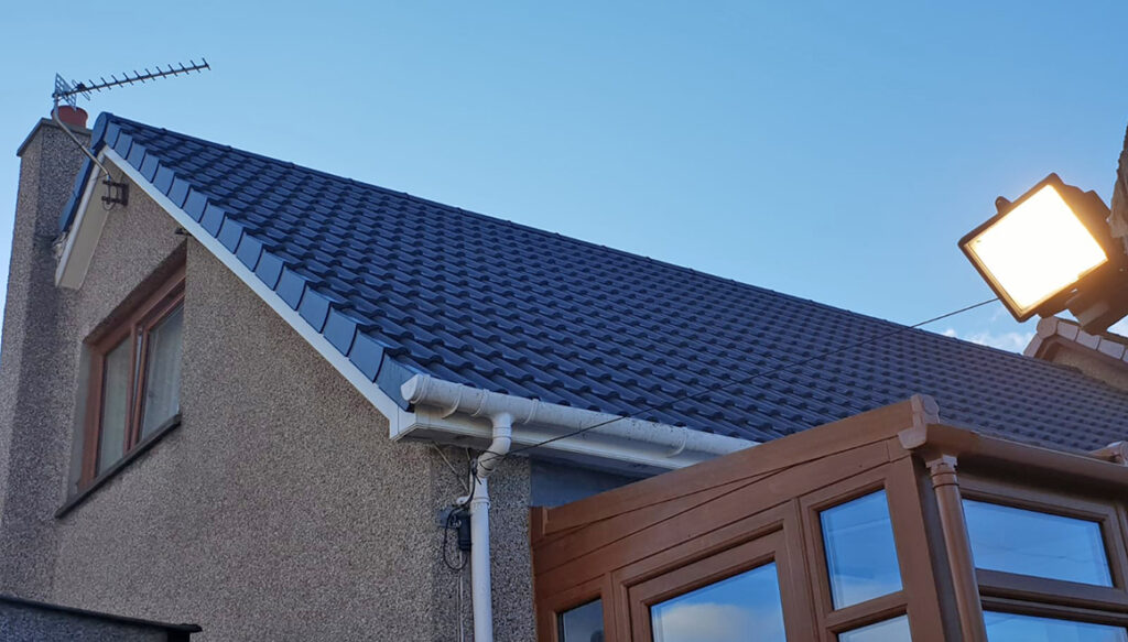 Grey roof tiles