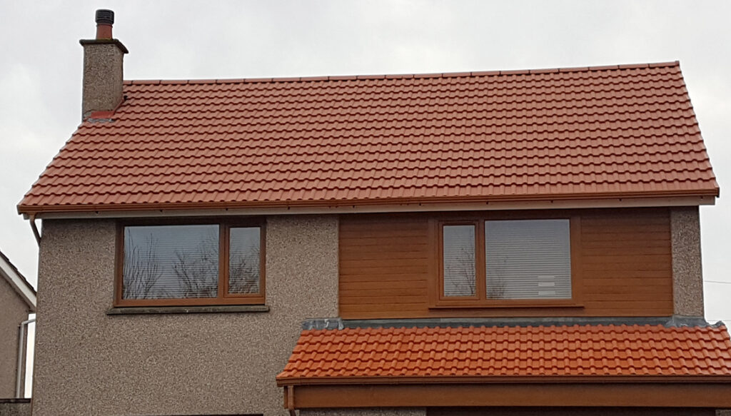 New tiles on roof in Aberdeenshire