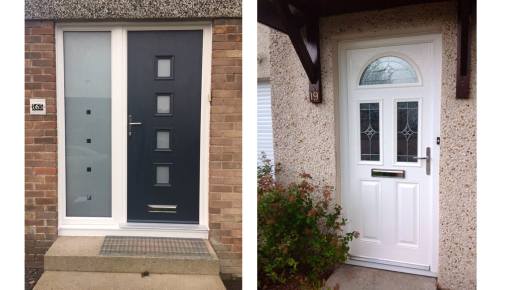 Grey and White new uPVC doors in Aberdeen