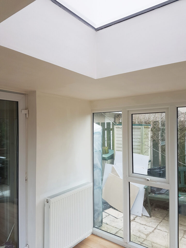 New window in replacement conservatory roof refurbishment