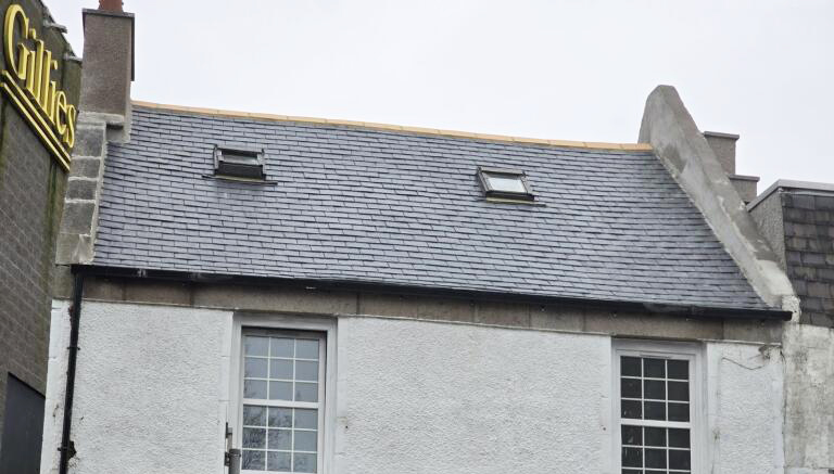 New slated roof on old building in Aberdeen